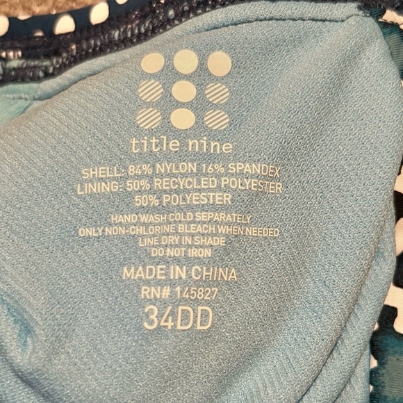 TITLE NINE • Women's Underwire Tankini Size 34DD - Picture 4 of 9